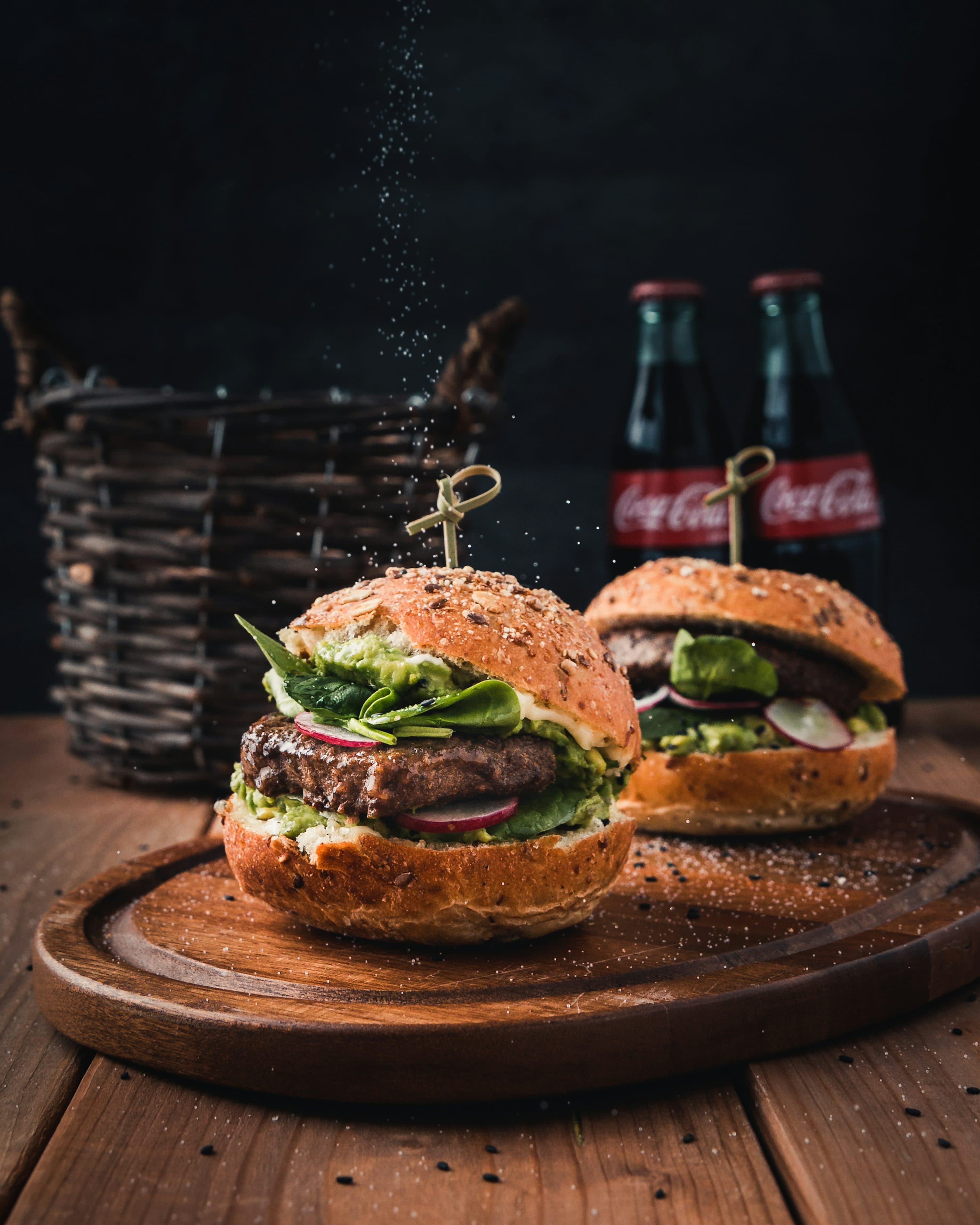 Premium burger hero background